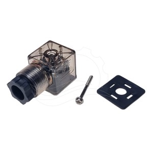 Ștecher electrovalvă de tip A de 24V, iluminat