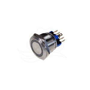 Buton albastru Onpow GQ22 24V